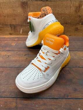 Skechers X Snoop Dogg Shoes Size 6 White Orange Lbc 71 Sneakers